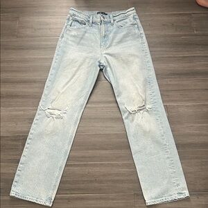 GAP Denim High Rise Straight Jeans - Light Blue